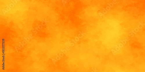 Abstract fire pattern texture with vintage orange and yellow watercolor paper backdrop