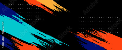 Colorful silhouette style design, grunge. Design concept to celebrate national sports day of badminton and basketball. Sports