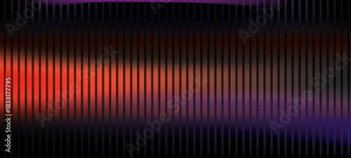 Neon ripple glass gradient in magenta, violet, ember orange on deep midnight. Sharp ribbed distortion, cinematic glow;abstract colorful background