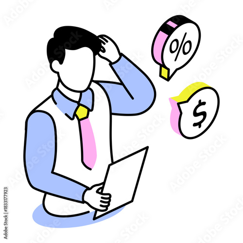 An isometric style icon depicting buyer behaviour