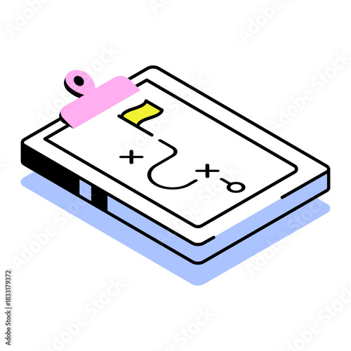 An isometric style icon representing strategy board