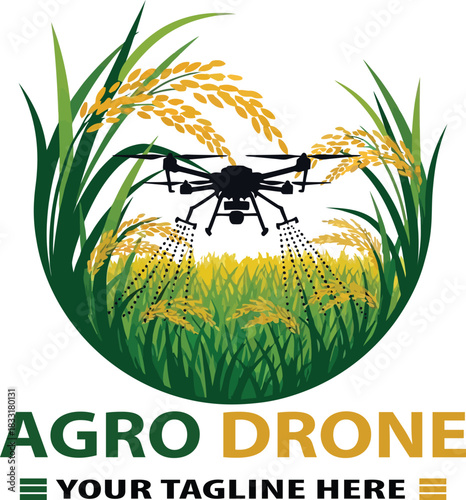 Drone Logo Design with Camera Lens and Modern Design Elements