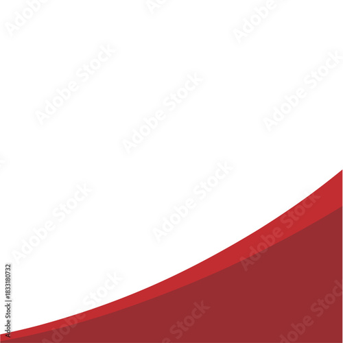 Red wave border ornament. Template divider for poster, greeting card, brochure, and banner.