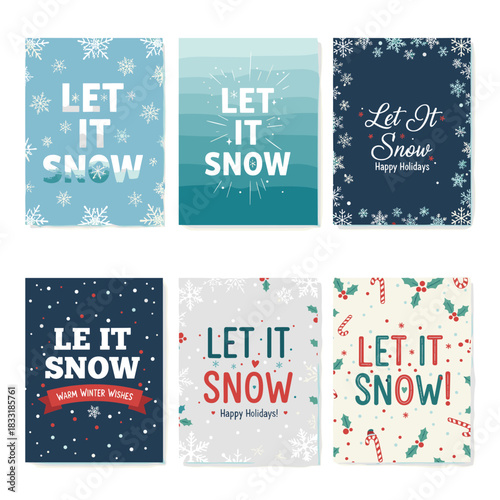 Let It Snow Holiday Cards Set