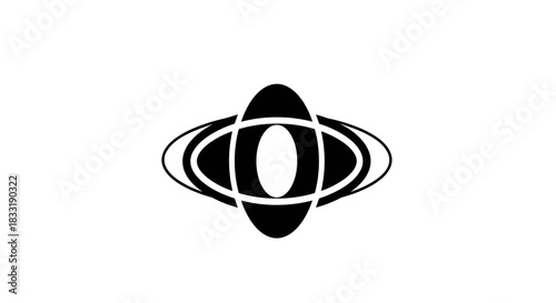 Abstract Elliptical Design A Modern and Minimalist Graphic Illustration.