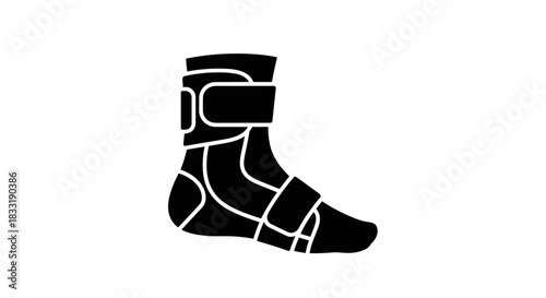 Ankle Support Silhouette Medical Device for Injury Recovery.