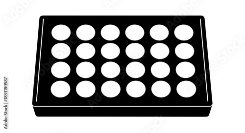 Black and White Image of a Makeup Palette.