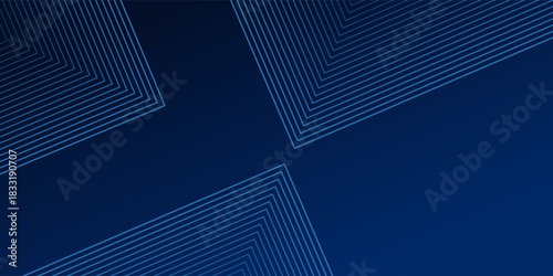 Blue abstract background with glowing arrow lines. Modern shiny blue geometric lines design. Technology futuristic  modern