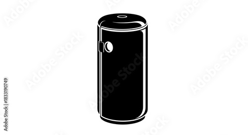 Black and White Water Heater Illustration for Home Use.