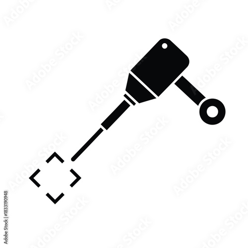 Black silhouette of hand blender with target mixer