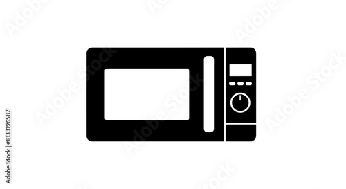 Microwave Oven Icon Modern Kitchen Appliance Illustration.