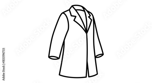 Illustration of a White Lab Coat for Science.