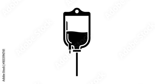 IV Drip Icon Medical Treatment and Healthcare Symbol.