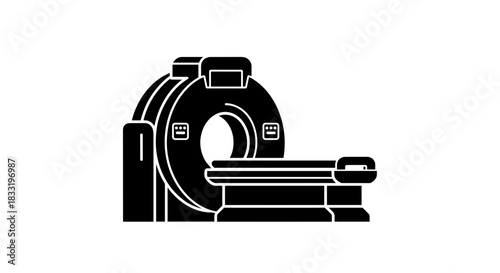 Medical CT Scanner Illustration for Diagnostic Imaging.