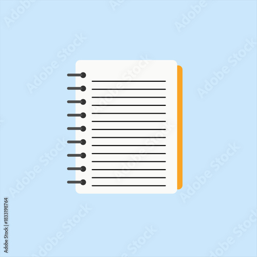 Open notebook vector editable icon for writing tools study materials school stationery student learning resources office supplies classroom material academic writing essentials in flat design