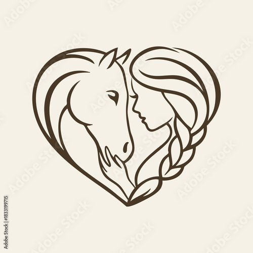 Horse and woman design