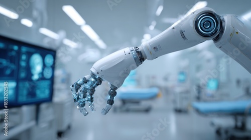 Robotic arm operating in medical setting