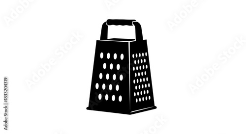Black and White Grater Illustration for Culinary Use 1.