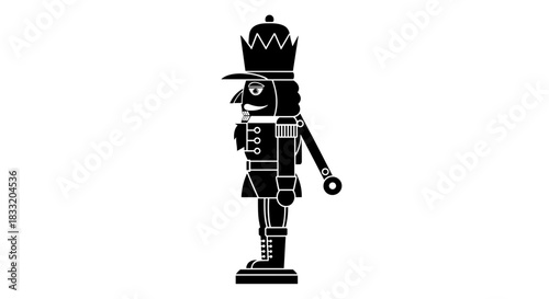 Silhouette of a Nutcracker Soldier A Timeless Holiday Icon.