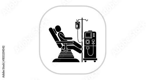 Hemodialysis Treatment Illustration Medical Procedure and Healthcare.