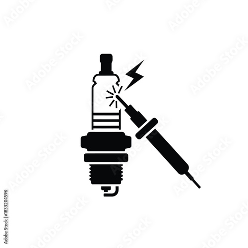 Spark plug testing with electrical spark ignition engine