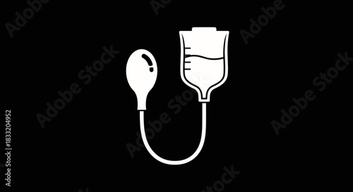 Medical IV Drip Illustration for Healthcare Concepts.