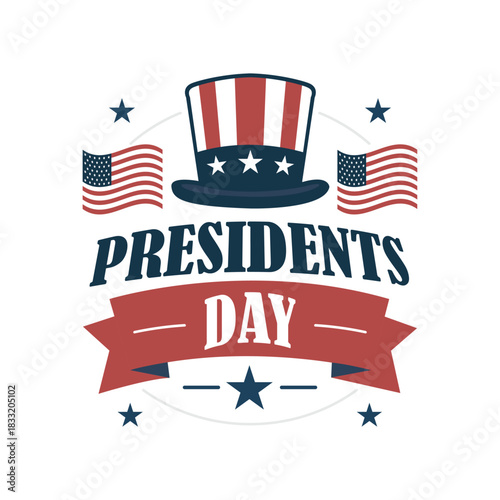 Happy Presidents Day. American flag white background.	independence day background.