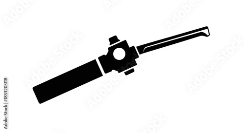 Silhouette of a Soldering Iron Precision Tool for Electronics.