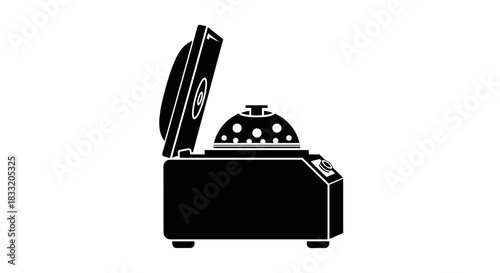 Centrifuge Machine Illustration for Scientific Research and Analysis.