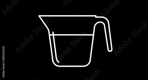 Measuring Cup Icon Precise Liquid Measurement for Recipes.
