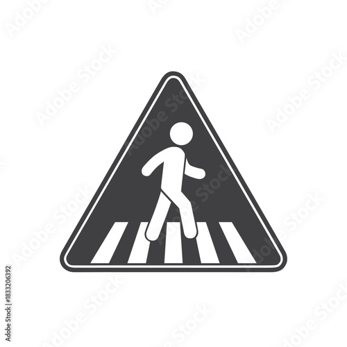 Road crosswalk icon vactor image.eps
