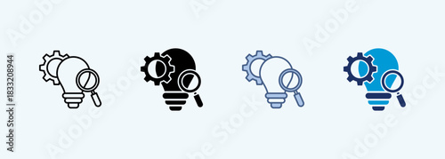 Research and Development Multiple Style Icon