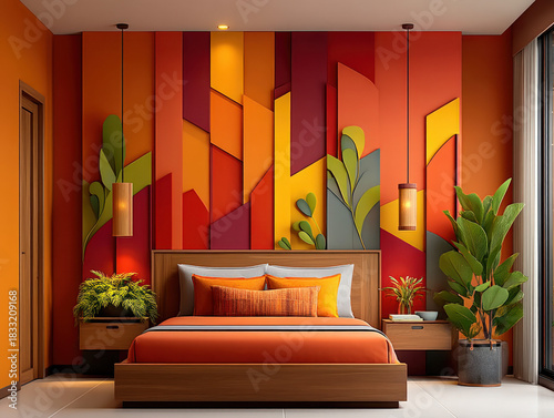 Beautiful bedroom interior ...