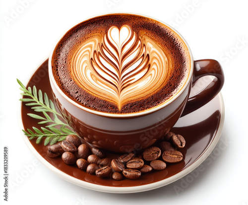 Cappuccino cup isolated on ...