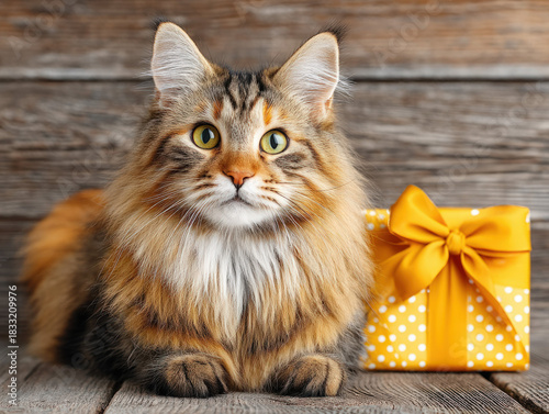 Cat gift present box