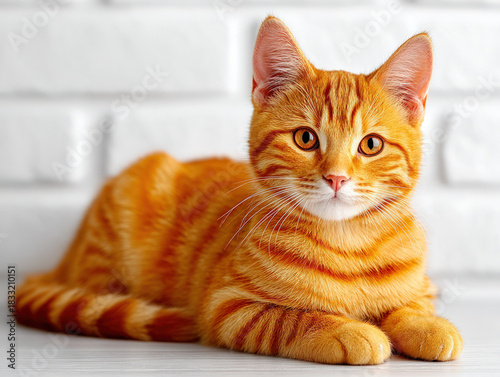 Cat isolated on white backg...