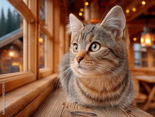 Cat train traveling