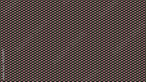 Geometric isometric cubes pattern in pink, green and black