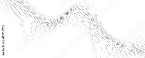 Abstract halftone wave dotted background. Futuristic twisted grunge pattern, dot, circles. Vector modern optical pop art texture for posters, business cards, cover,ilustration
