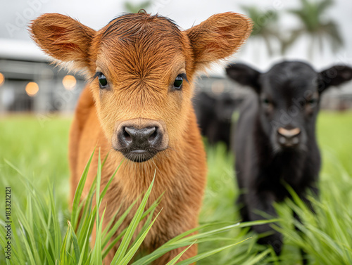 Farm animals in pasture