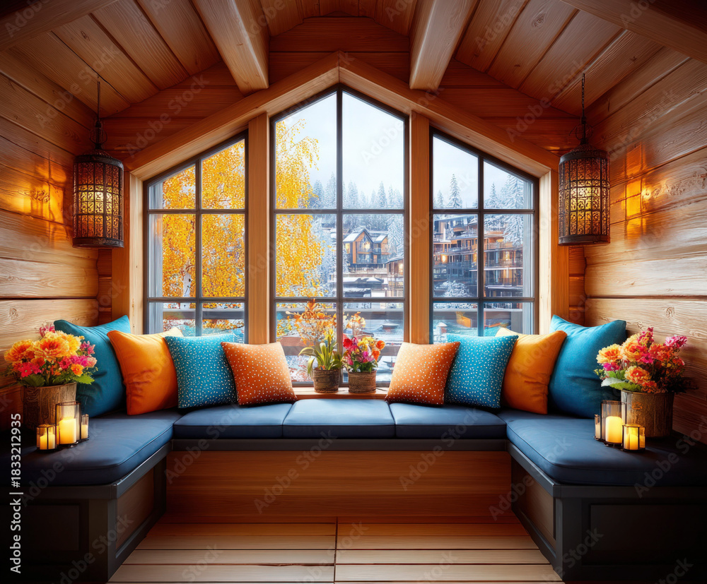 Fototapeta premium Finnish sauna interior