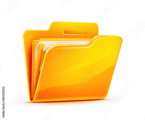 Folder isolated on white ba...
