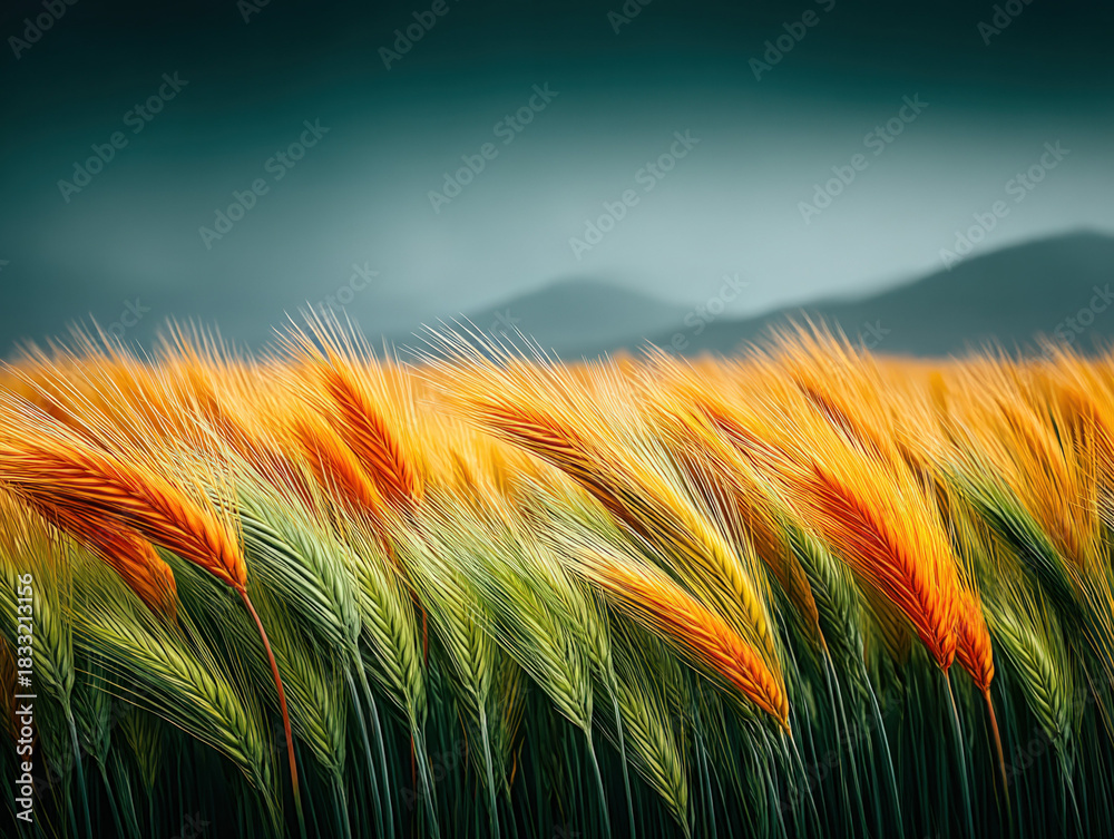 Obraz premium Grain farm field