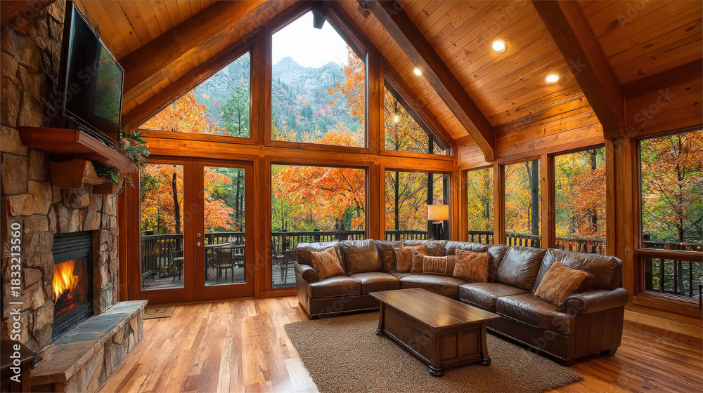 Naklejka premium Holiday house interior