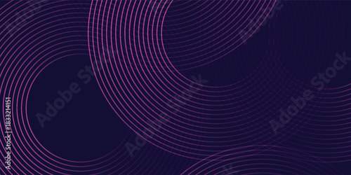 Futuristic abstract background. Glowing circle lines design. Swirl circular lines element. Future technology concept. Horizontal banner template. Suit for cover, banner, website. line circle modern