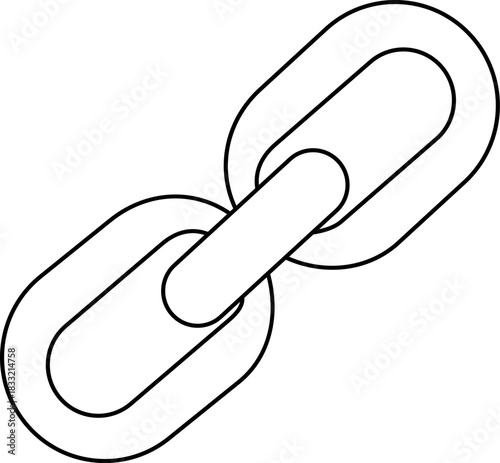 Simple Chain Illustration Representing Connection Linkage and Partnership Symbolic of Joining Together Building Relationships for Collaboration and Support