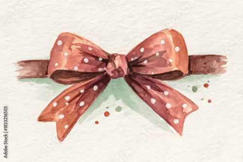 simple watercolor of a ribb...