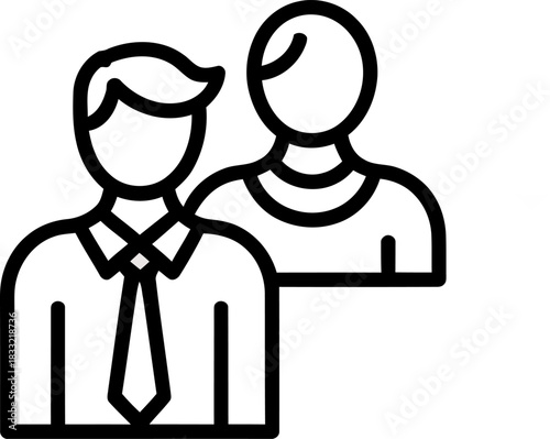 Teamwork icon showing business colleagues and partners working together to achieve success in a professional office environment creating growth