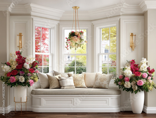 White interior with window
