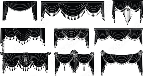 Braided hairstyle illustration set, back view, hair design, bun and ponytail styles, beauty sketch, fashion icon, hair inspirationBraided hairstyle illustration set, 